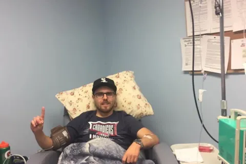 Donavon on day 1 of treatment