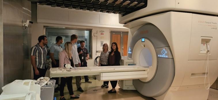 [A magnetic resonance imaging machine at the Manitoba MS Research Centre]