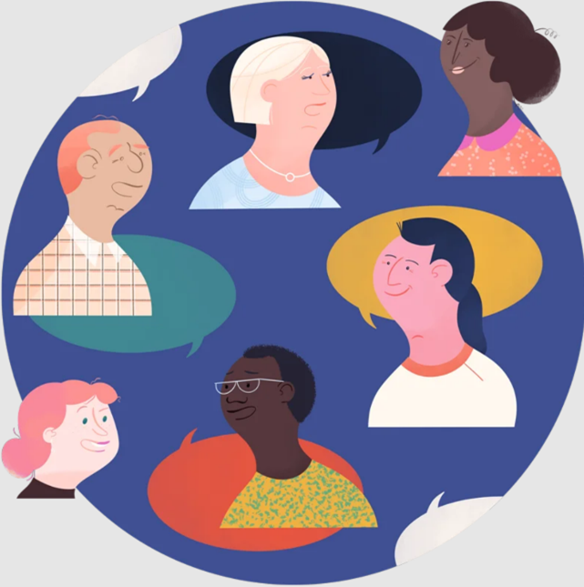 Groupe de personnes multiculturels