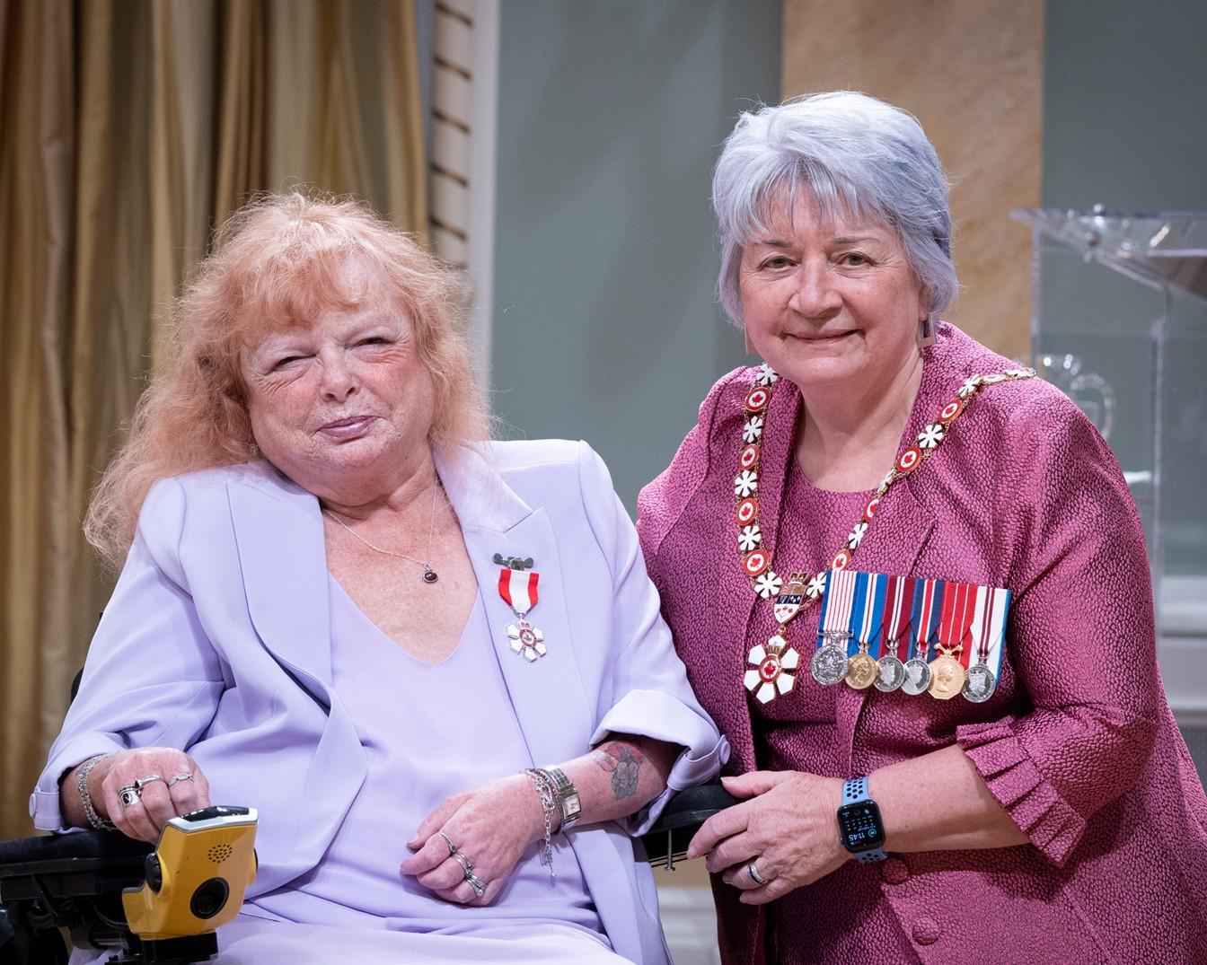 Photo of Diane and Governor General Mary Simon at the Rideau Hall Ceremony in June 2025.