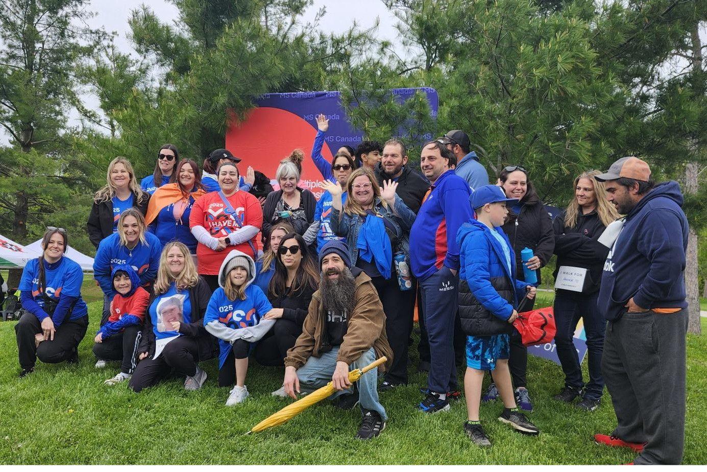 Frankie and his team at MS Walk.