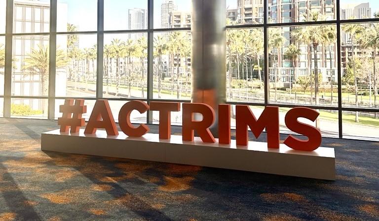 Signage in one of the meeting halls at ACTRIMS.