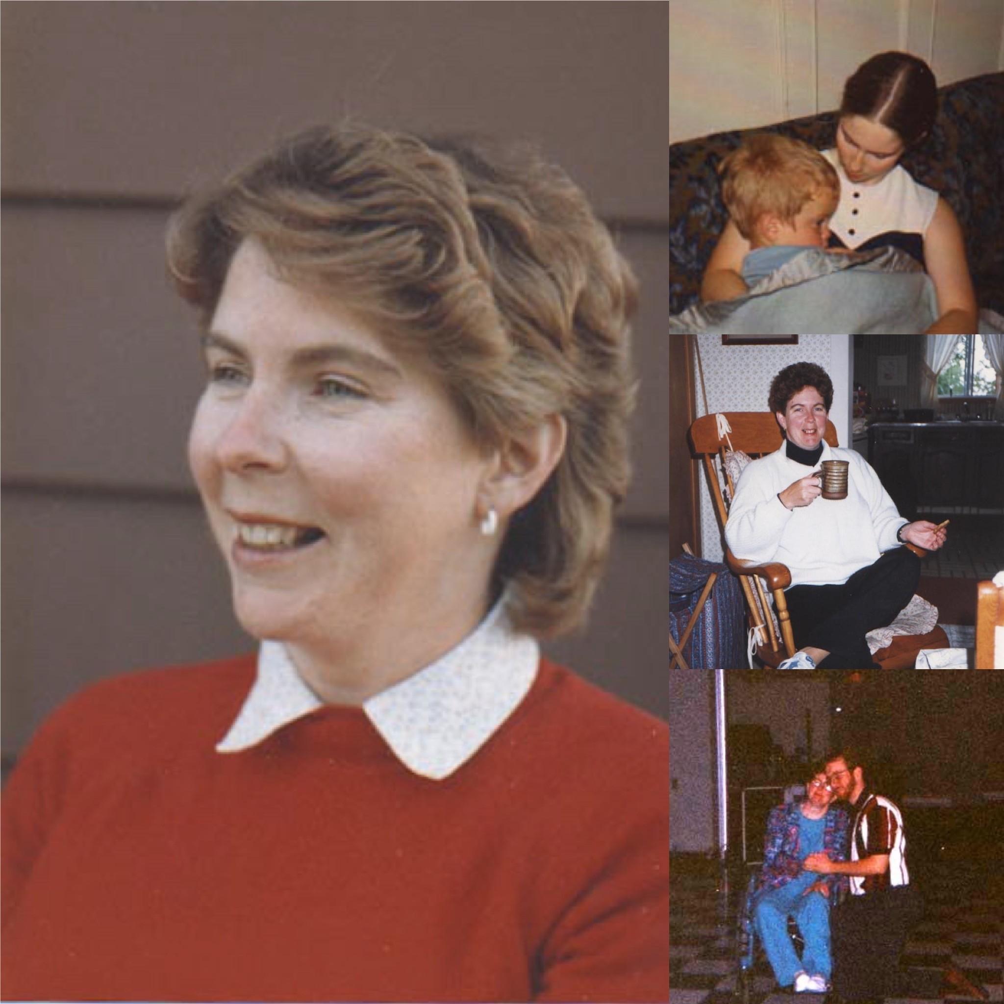Collage of family photos featuring Craig and his mother.
