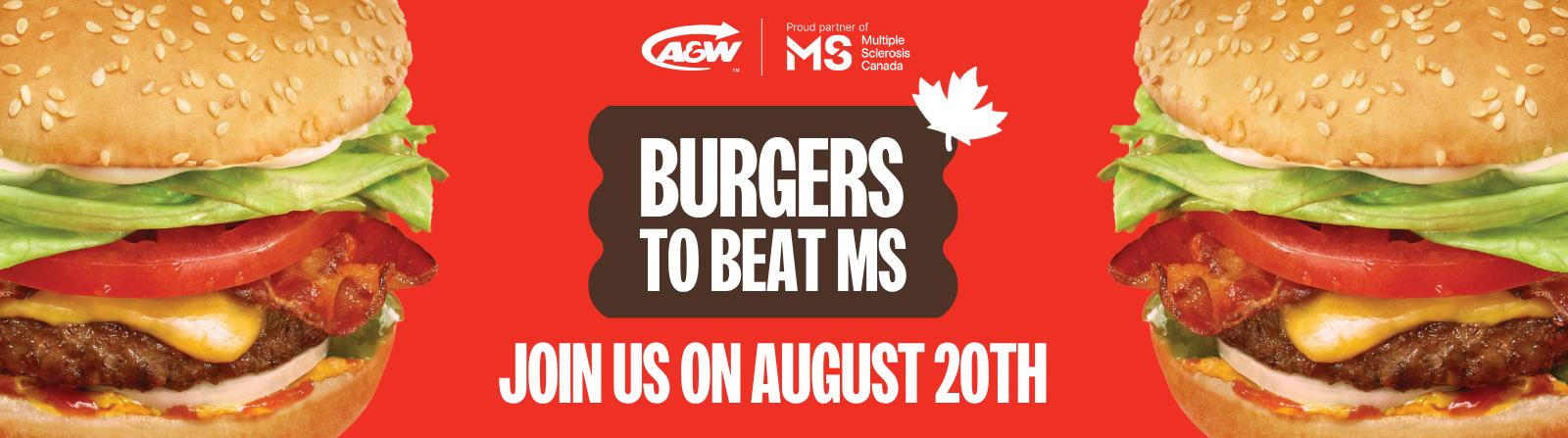 Burgers to Beat MS Join Us on August 20th