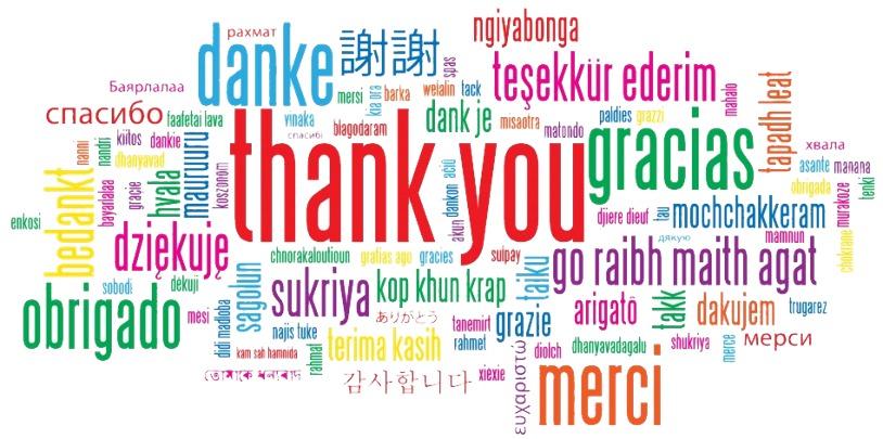 thank you - word cloud